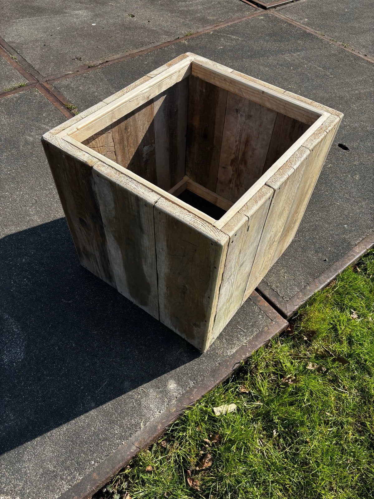 Op Maat Gemaakte Steigerhouten Bloembak, Ophalen, Vierkant, Nieuw, Binnen