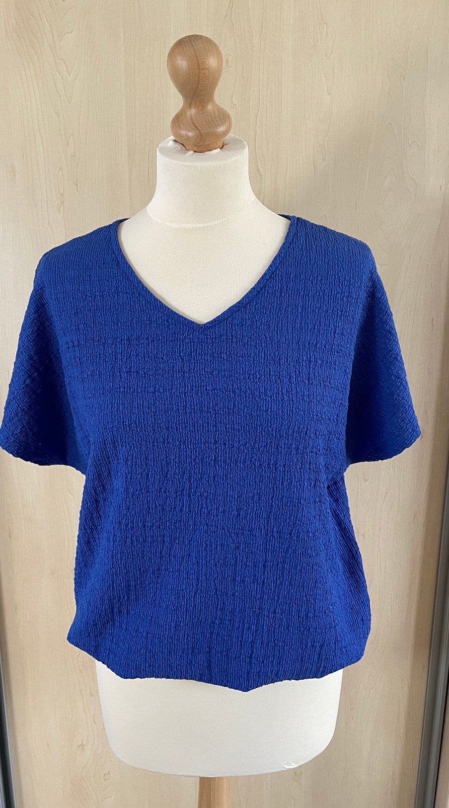 Dames shirt - top - korte mouw - maat 36, Kleding | Dames, Blauw, Ophalen of Verzenden, Zo goed als nieuw, Korte mouw