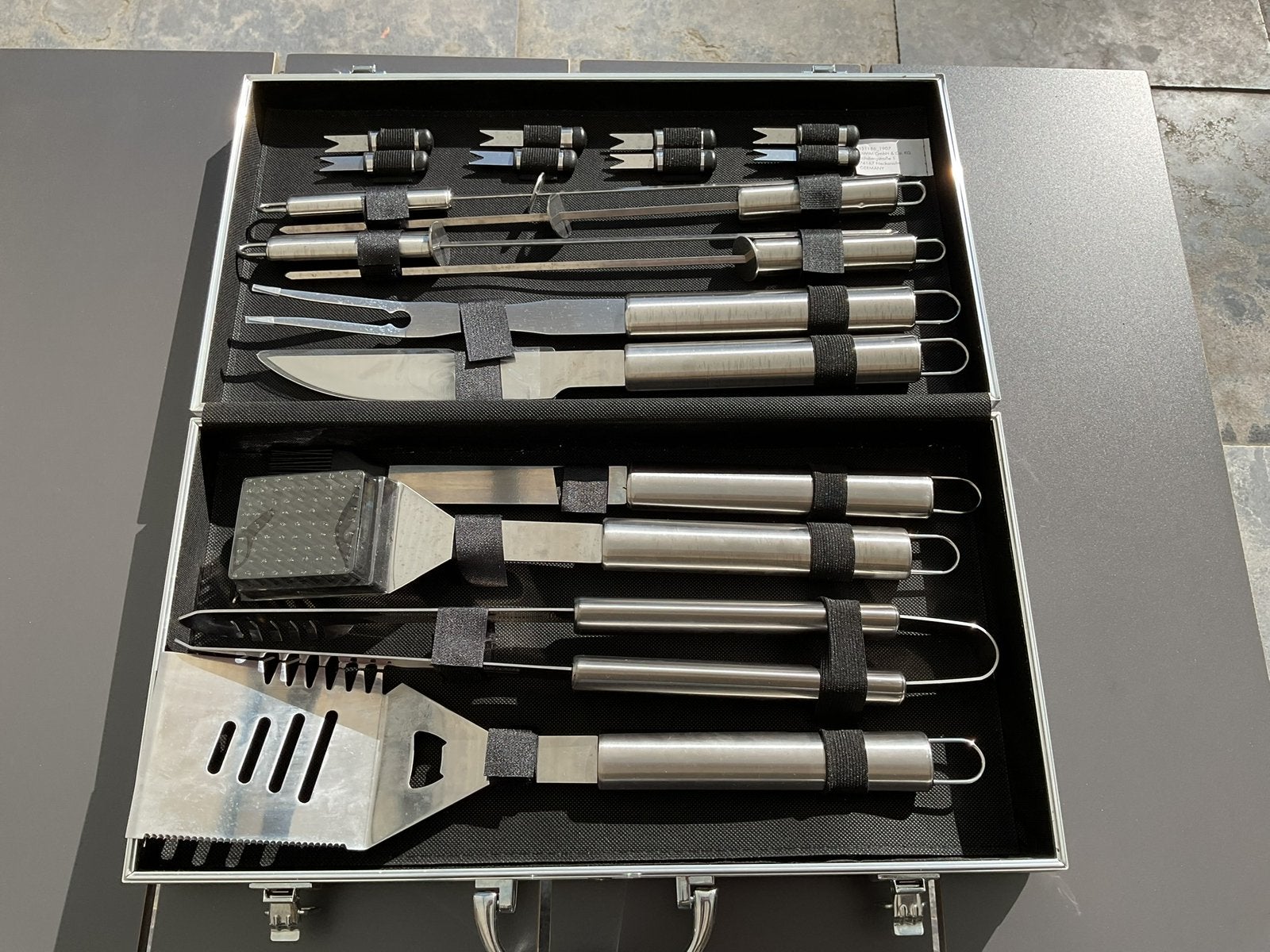 Complete set BBQ Gereedschap in Aluminium Koffer, Ophalen of Verzenden