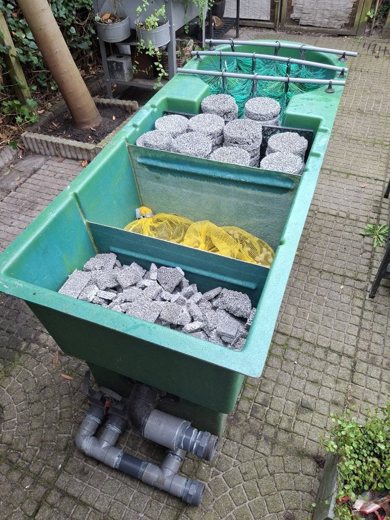 Vijverfilter met Vortex en twee filterruimtes, Ophalen, Gebruikt, Vijverfilter