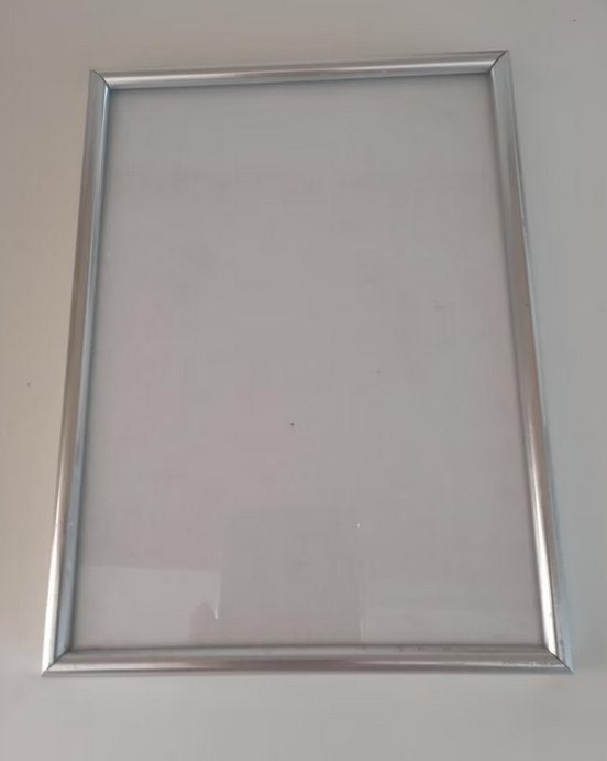 Fotolijst zilverkleurig, Audio, Tv en Foto, Fotografie | Fotolijsten, Zo goed als nieuw, Standaard fotolijst, Metaal, Met glas