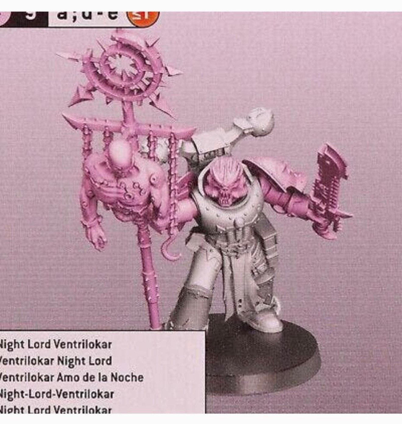 Warhammer 40.000 40K Night Lords Ventrilokar Chaos Marine, Hobby en Vrije tijd, Figuurtje(s), Nieuw, Ophalen of Verzenden, Warhammer 40000