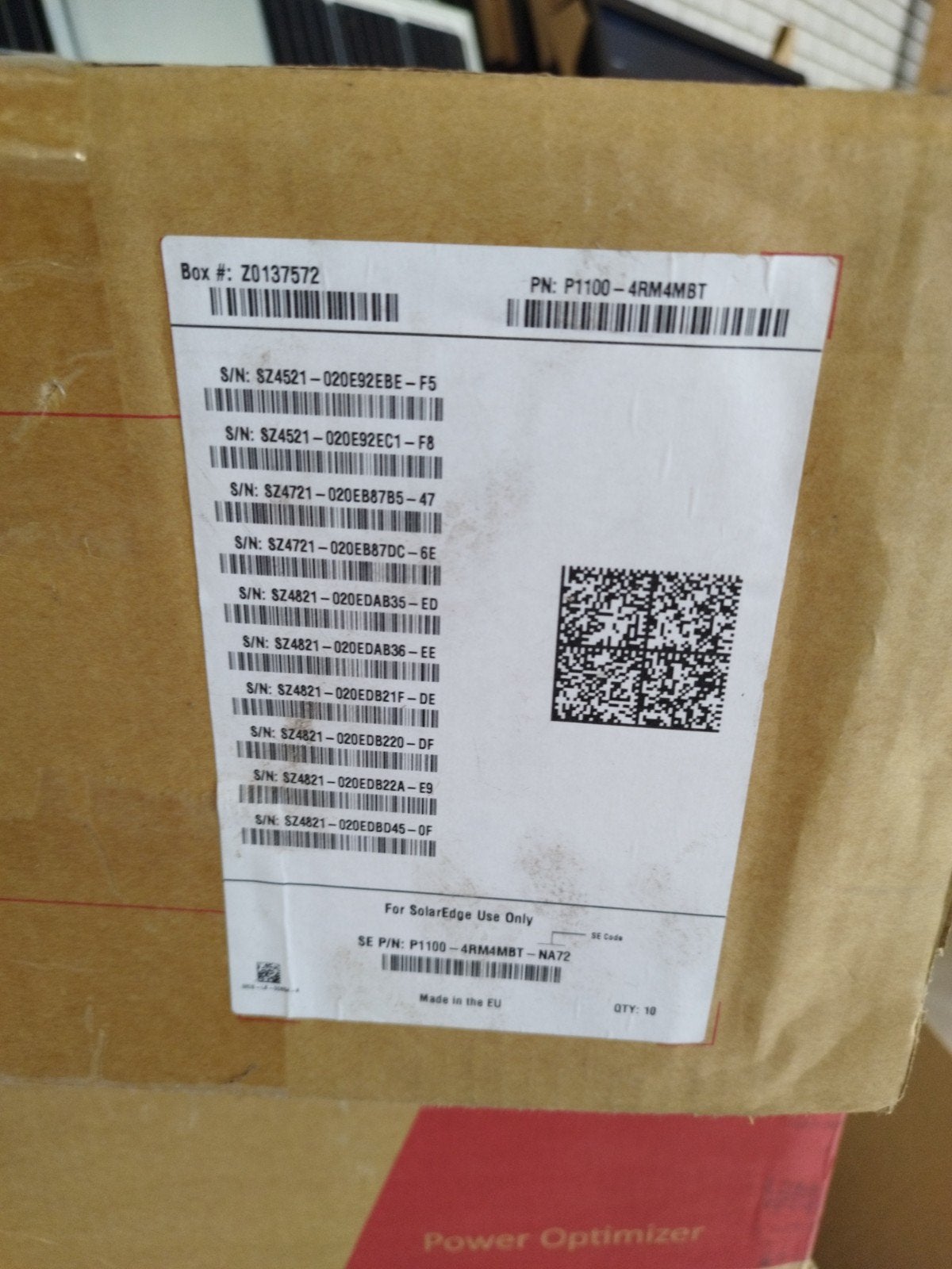 SolarEdge Power Optimizer P1100-4RM4MBT (10 stuks), Ophalen of Verzenden, Nieuw, Overige typen
