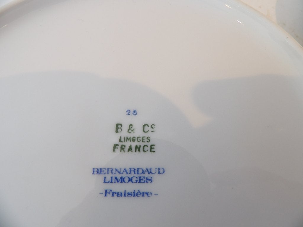 Bernardaud Limoges Fraisiere Dessert Servies - 7-delig, Ophalen of Verzenden
