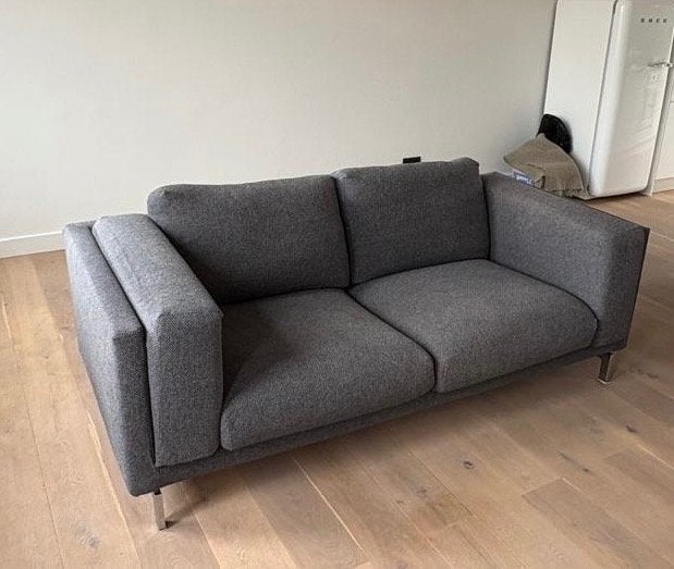 IKEA Nockeby 2-zitsbank - Donkergrijs, Ophalen, Gebruikt, 75 tot 100 cm, 125 cm of meer