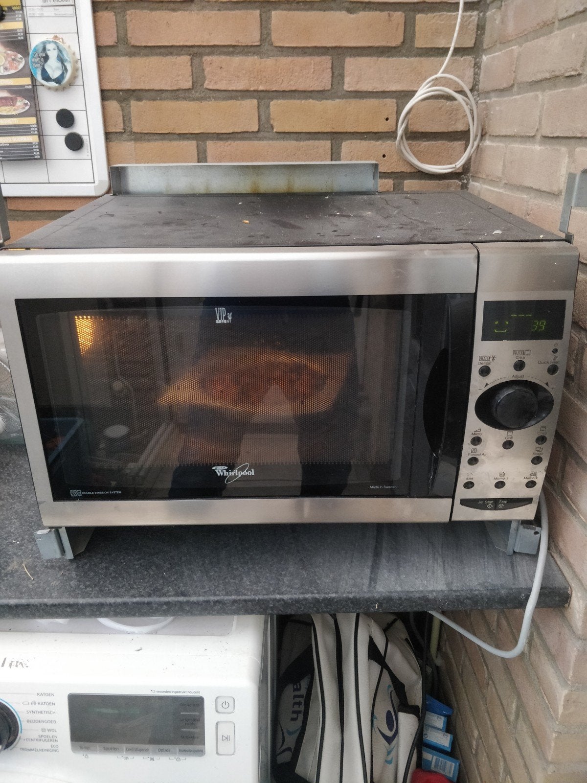 Whirlpool Inbouw Combi Oven Magnetron - Zilver, Ophalen, Combimagnetron, Gebruikt, 60 cm of meer