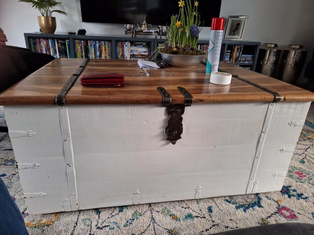 Salon tafel/ kist, Ophalen, Rechthoekig, 100 tot 150 cm, 50 tot 100 cm