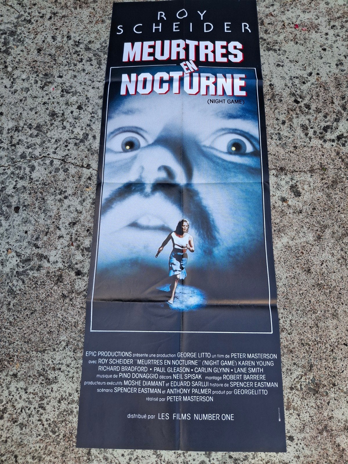 Vintage Franse cinema filmposter XXL, Ophalen of Verzenden, Zo goed als nieuw, Deurposter of groter, Film en Tv
