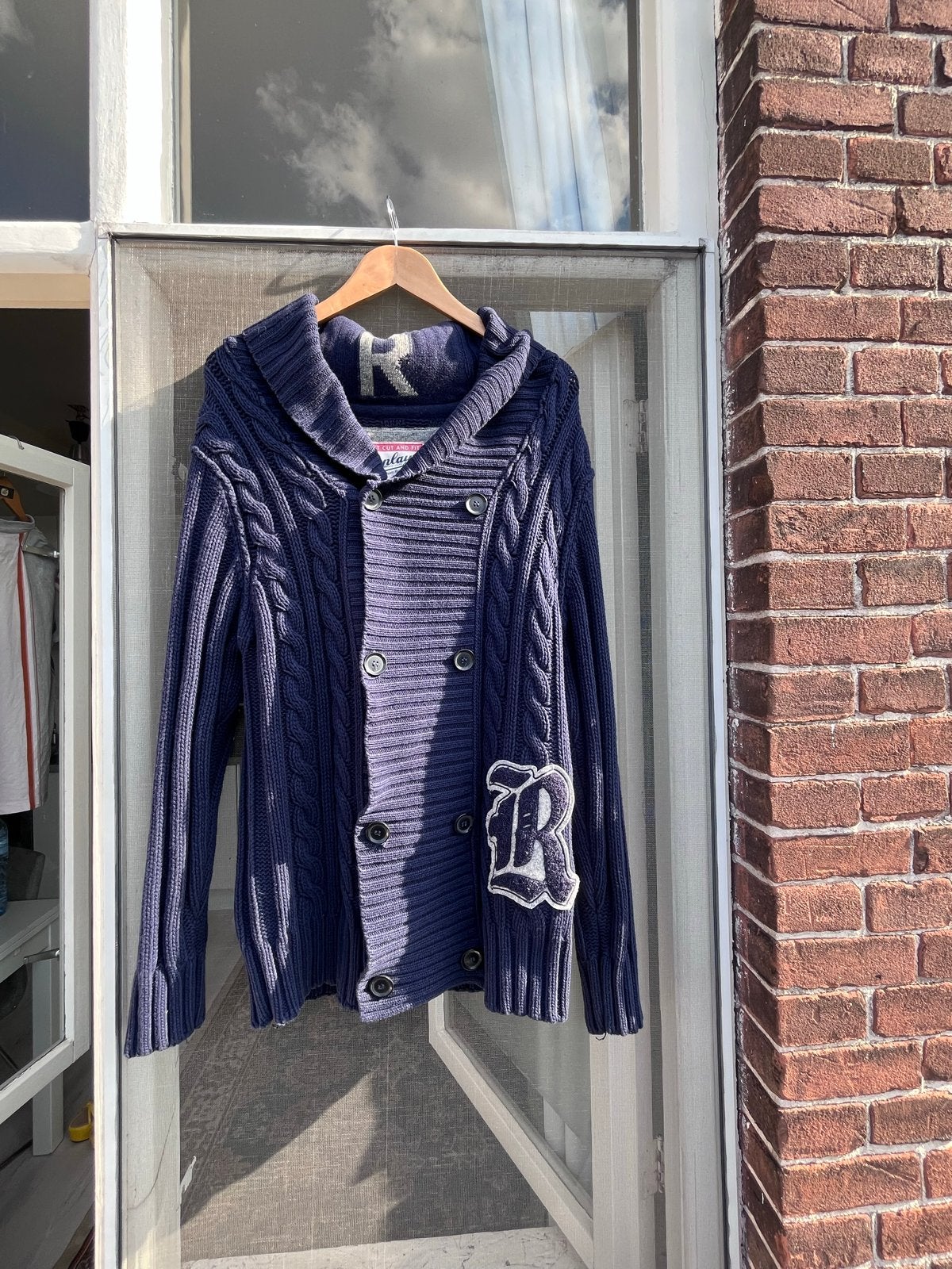 Replay Vintage Cardigan - dark blue knitwear Gebreid Vest, Ophalen, Zo goed als nieuw, Maat 52/54 (L), Blauw