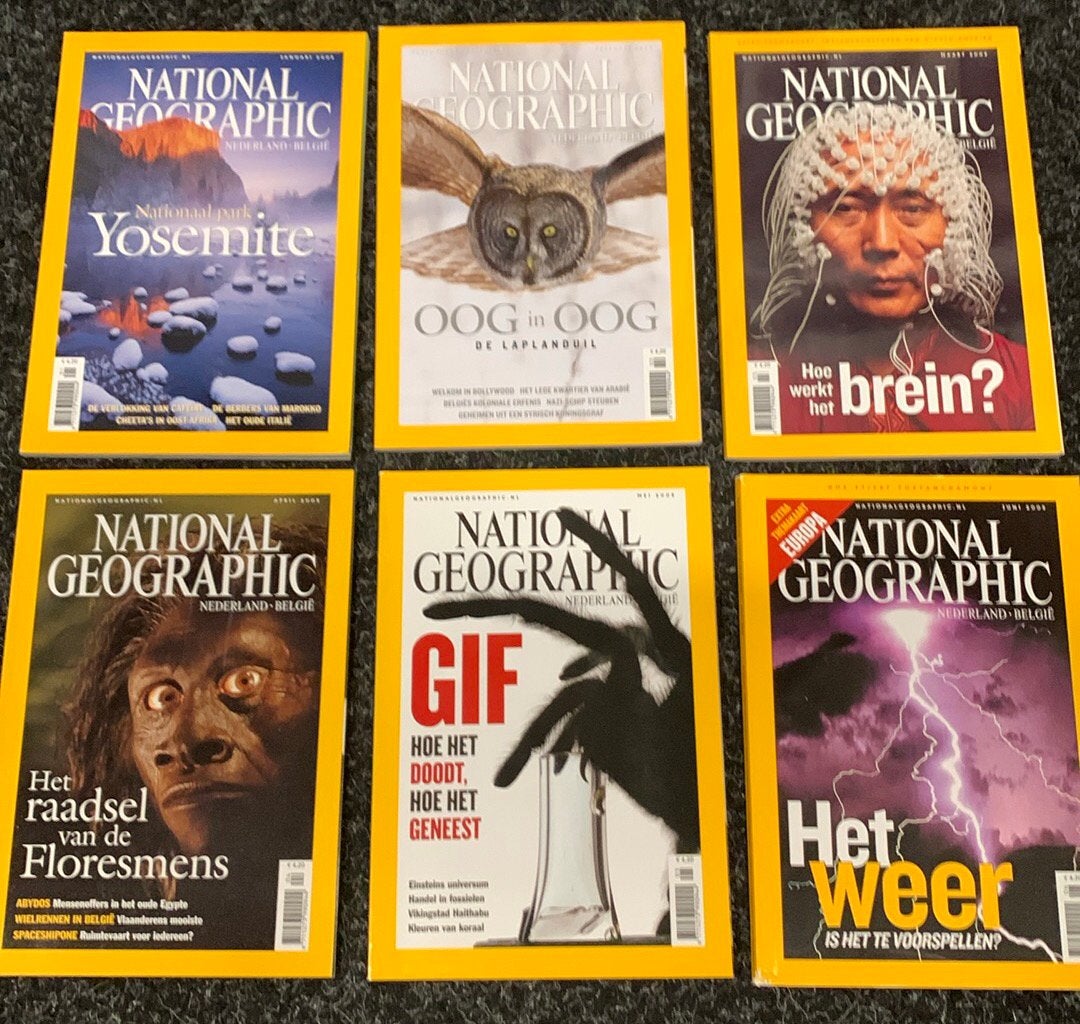 National Geographic magazine, jaargang 2005, 12 edities, Ophalen of Verzenden, Zo goed als nieuw, Wetenschap en Natuur