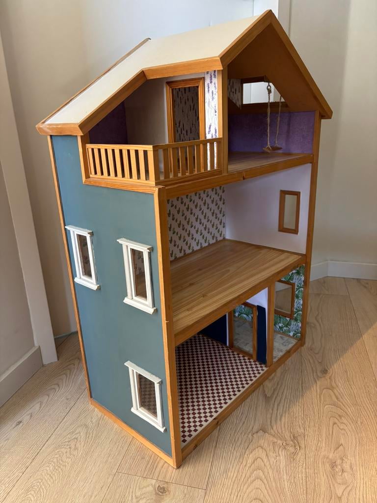 Poppenhuis 87x60x33,5 cm h-b-d, Kinderen en Baby's, Speelgoed | Poppenhuizen, Ophalen, Zo goed als nieuw, Poppenhuis