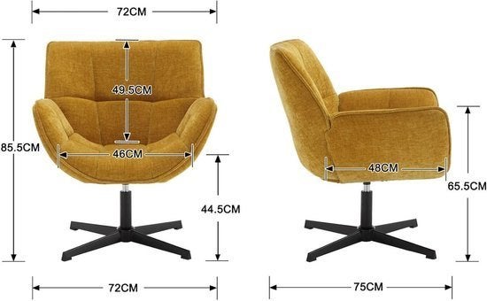 Draaifauteuil – Fauteuil – Lounge Stoel – Accentstoel, Corvance B.V., Verzenden, Nieuw, Corvancebol@gmail.com
