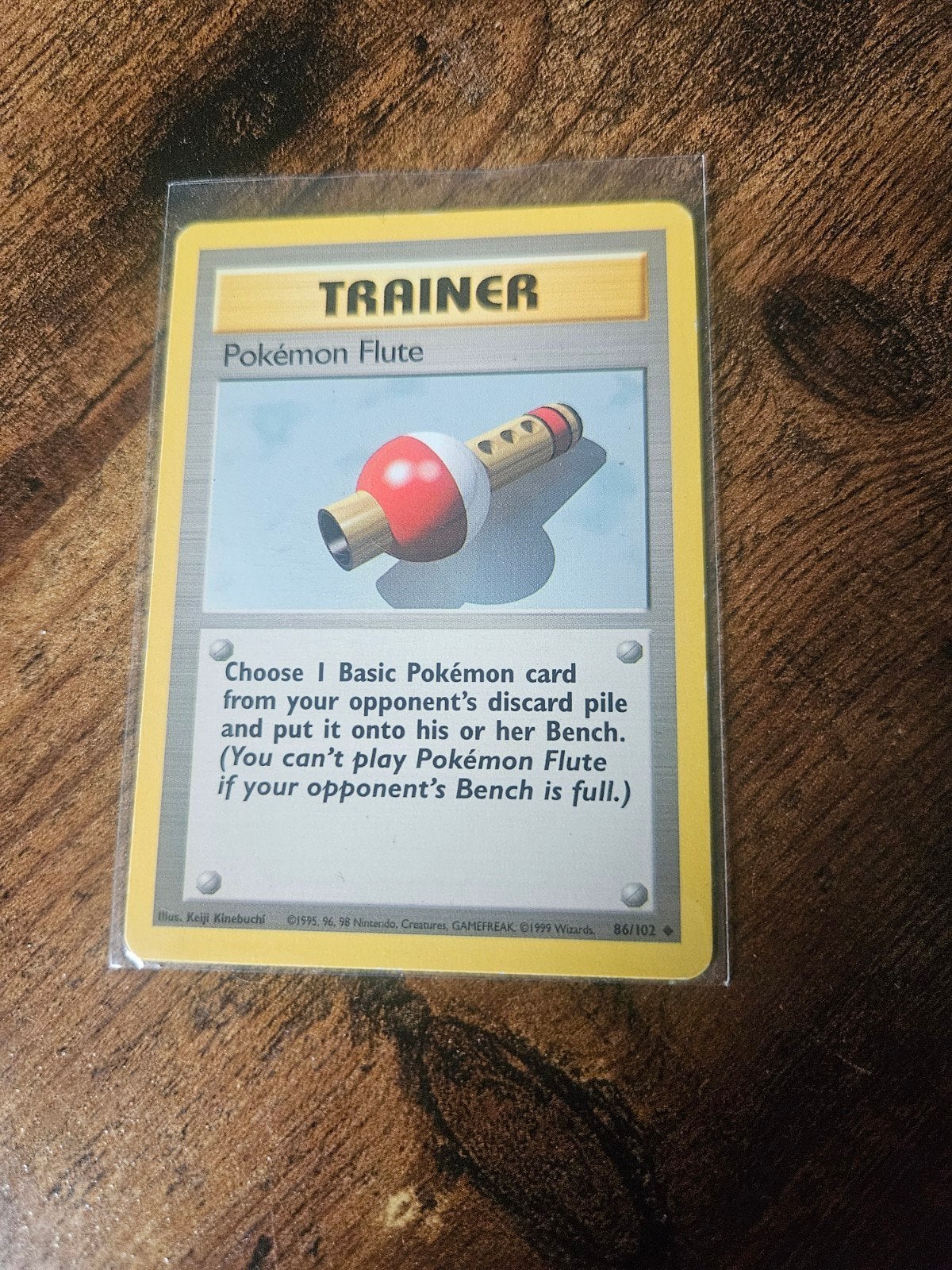 Pokémon Fluit Trainer Kaart (Base Set 86/102), Ophalen of Verzenden, Gebruikt, Losse kaart