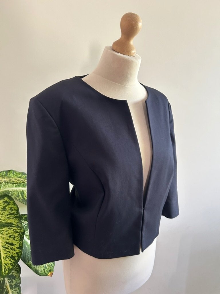 No one else maat 46 donkerblauwe bolero jasje blazer 3388, No one else, Blauw, Maat 46/48 (XL) of groter, Ophalen of Verzenden