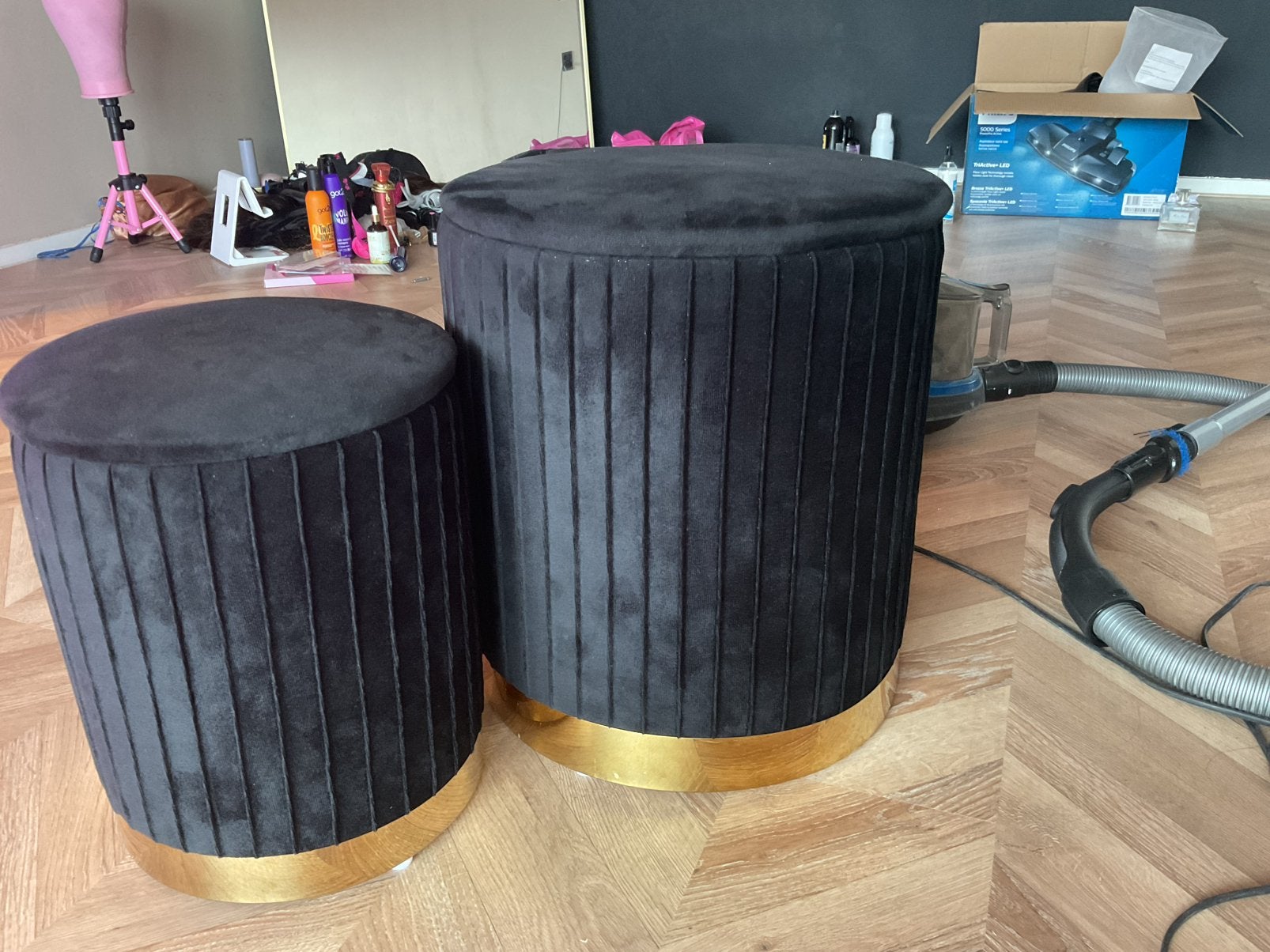 Opbergpoefjes, Ophalen, Gebruikt, Rond, Minder dan 50 cm