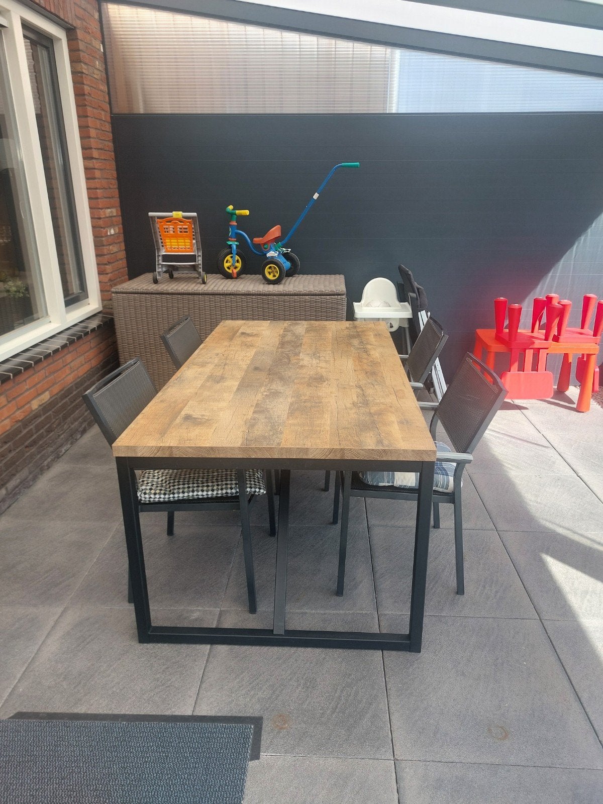 Eettafel, Huis en Inrichting, Tafels | Eettafels, Ophalen, Rechthoekig, 150 tot 200 cm, 50 tot 100 cm