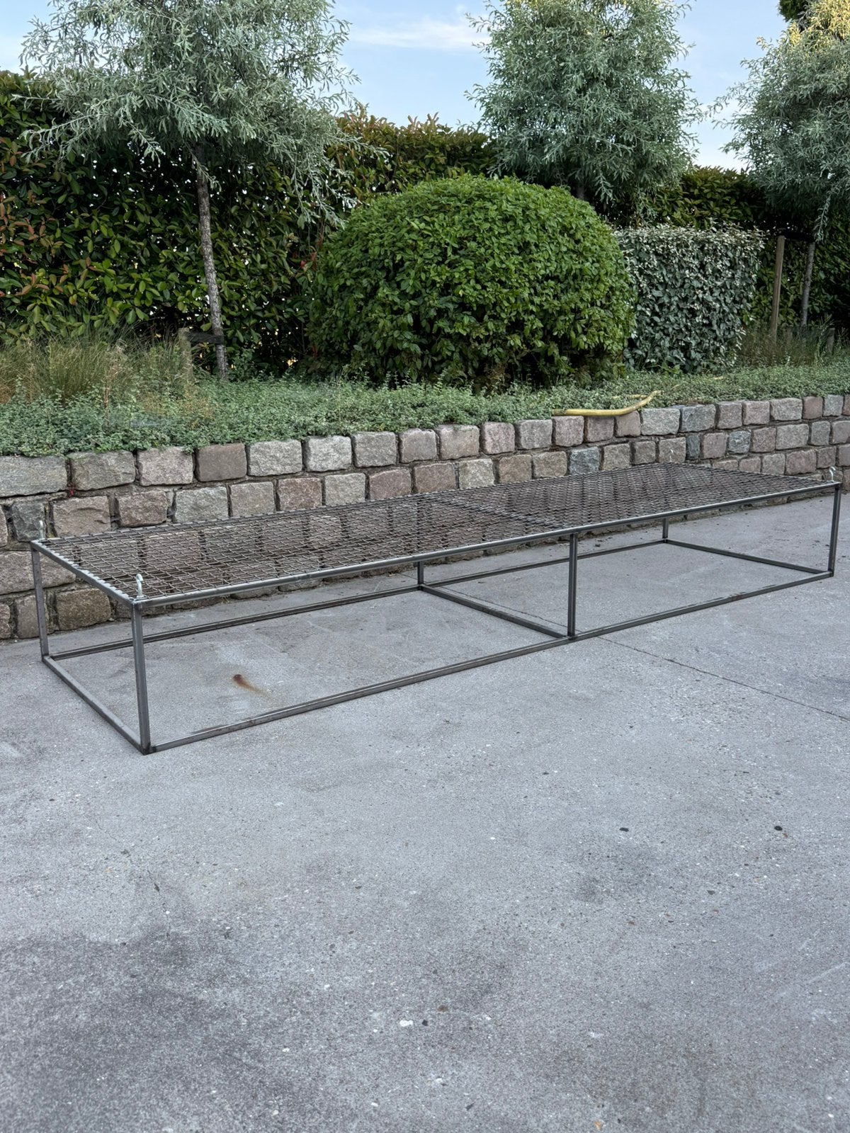 Industrieel Hangrek Stalen Raster 300 cm Winkel Display, Ophalen, Gebruikt