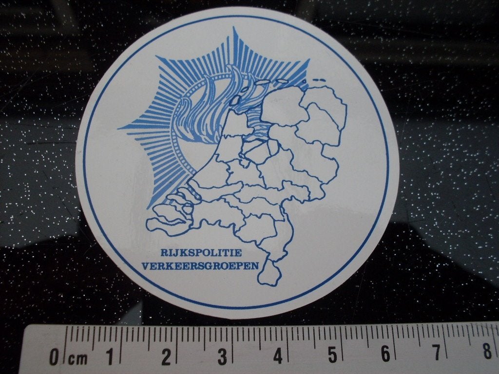 sticker rijkspolitie verkeersgroepen logo embleem, Verzenden, Zo goed als nieuw, Bedrijf of Vereniging