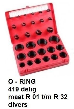 Nieuwe rubberen O - Ringenset 419 delig, Ophalen of Verzenden, Handelenmeer, Nvt, Dalen