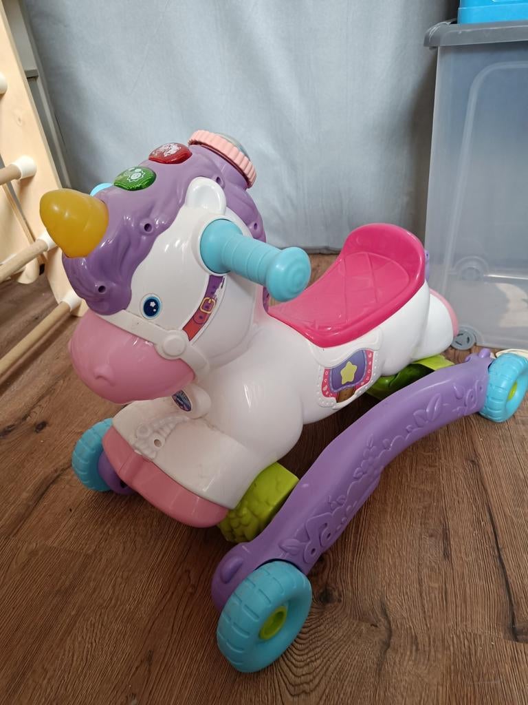 VTech eenhoorn karretje, Ophalen, Zo goed als nieuw, 6 maanden tot 2 jaar