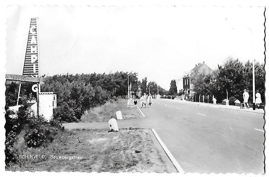 Schinveld bouwbergstraat oude gelopen ansichtkaart ( a1769), Verzamelen, Ansichtkaarten | Nederland, Ophalen of Verzenden, 1940 tot 1960