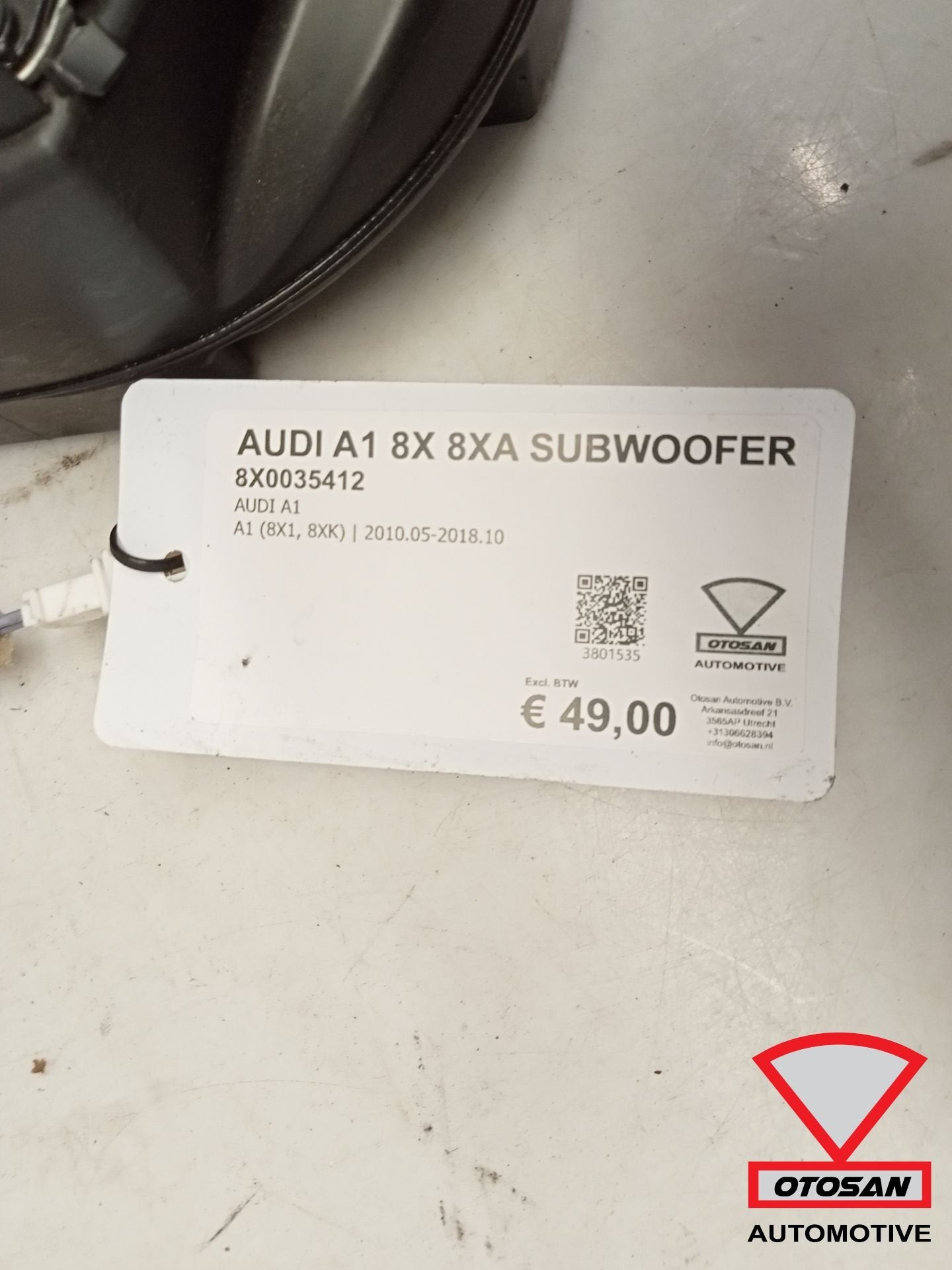 Audi A1 8X 8XA Subwoofer Speaker 8X0035412, Gebruikt, AUDI AG, Auto-Union-Strasse 1
85045  Ingolstadt, DE, Kundenbetreuung@audi.de