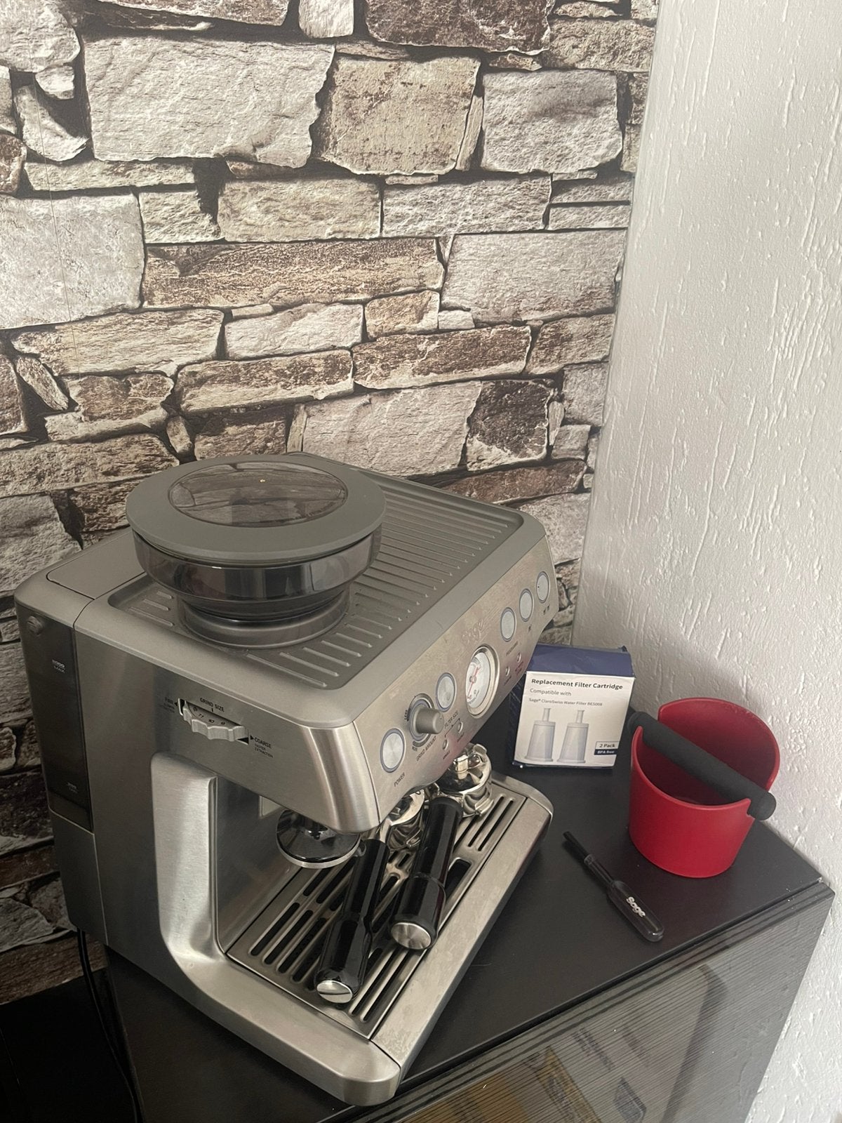 Sage Barista Express espressomachine (liefhebber/knutselaar, Ophalen of Verzenden, Gebruikt, Espresso apparaat