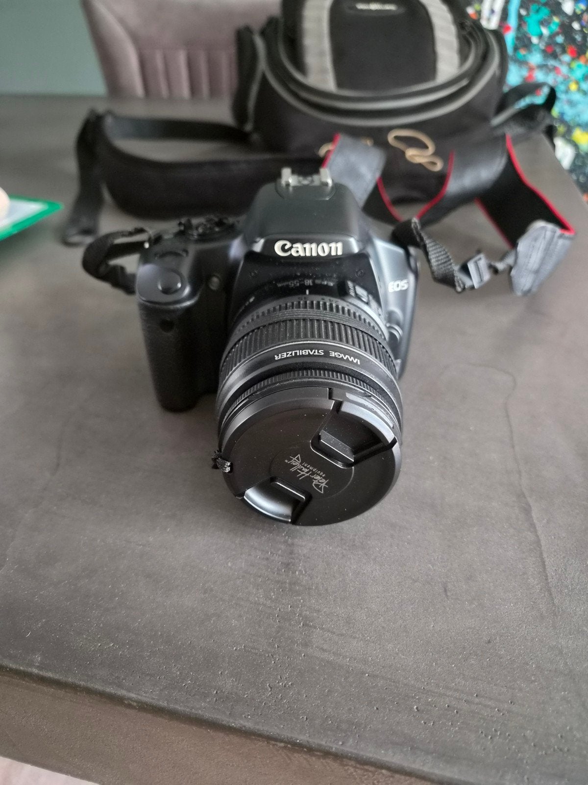 Canon EOS 450D spiegelreflexcamera - knopje defect, Spiegelreflex, Canon, Ophalen of Verzenden, Niet werkend