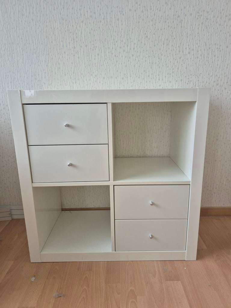 Wit kastje met lades en open vakken - 80x80x40 cm, Ophalen, Gebruikt