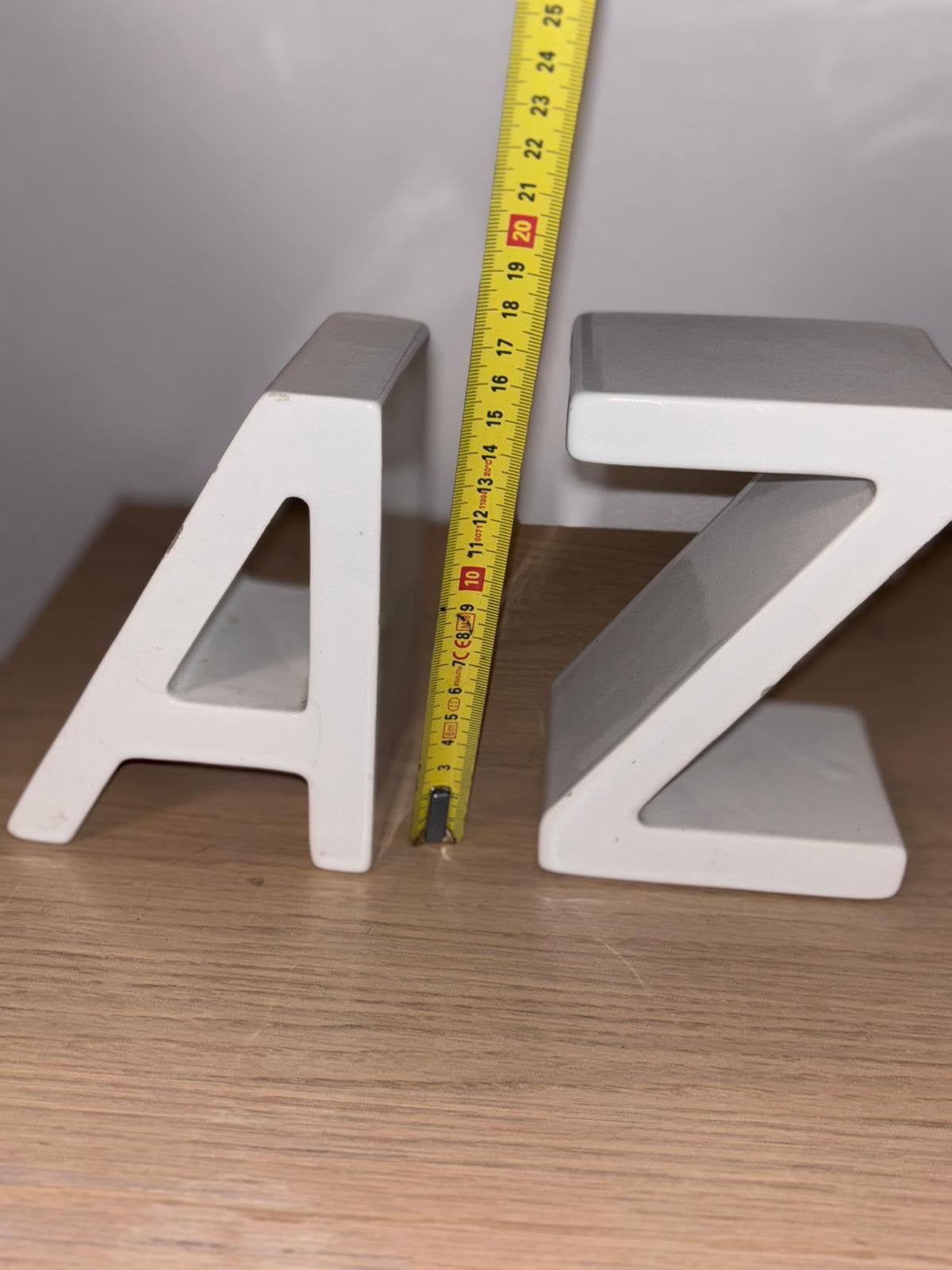 Set van 2 boekensteunen van A tot Z, Ophalen of Verzenden, Zo goed als nieuw