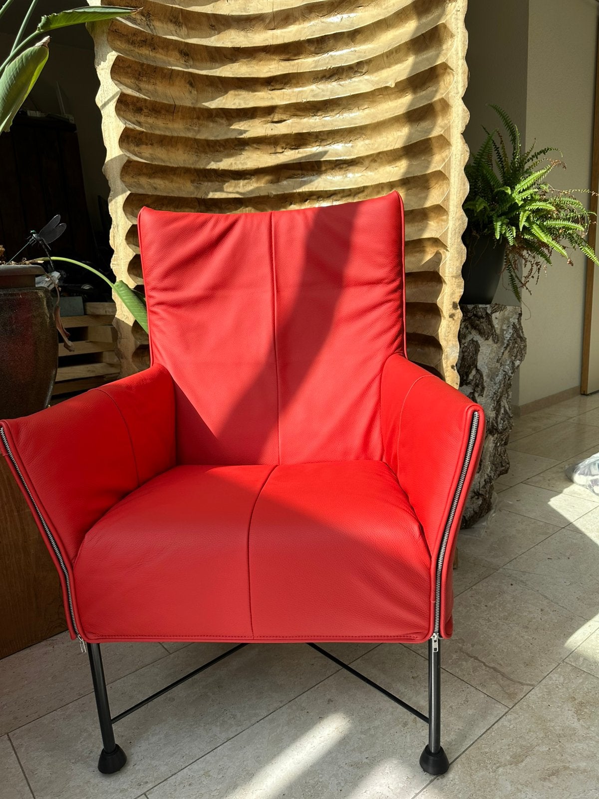 fauteuil Montis Charly nieuwe bekleding, zit supergoed, Ophalen, Nieuw, 50 tot 75 cm, Leer