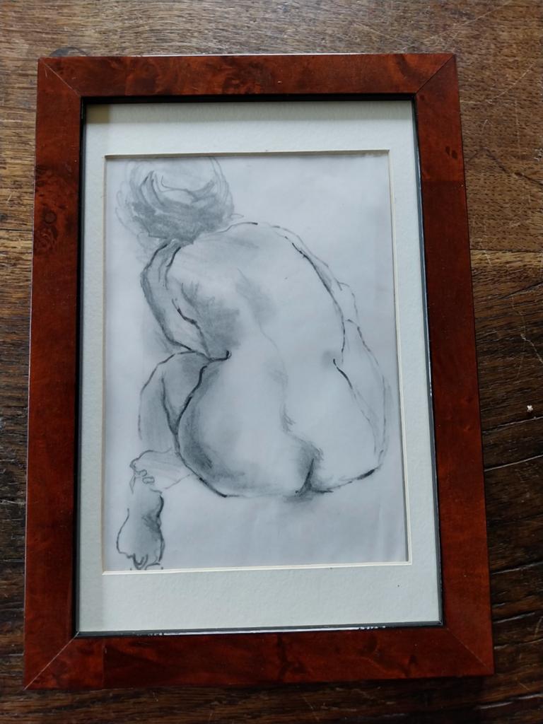 Ingetogen naakt van Bertus Voortman Zutphen., Antiek en Kunst, Kunst | Tekeningen en Foto's, Ophalen of Verzenden