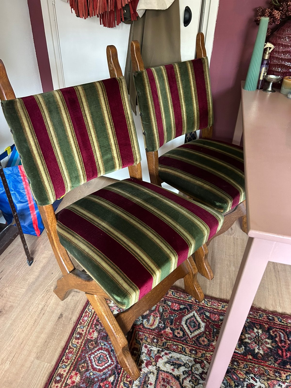Eettafel stoelen (4x), Ophalen, Overige materialen, Overige kleuren, Zo goed als nieuw