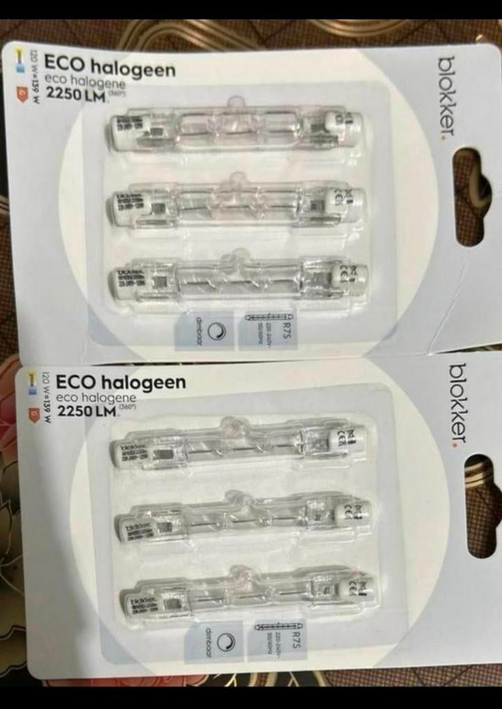 6XEco Halogen,2250LM,120/139W, Lampen, 30 tot 60 watt, Halogeen (gloei)lamp, Nieuw, Overige fittingen