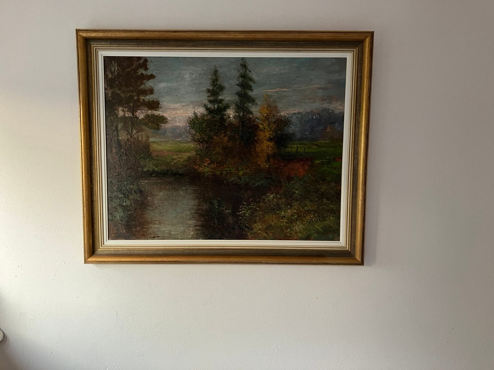 Walter Neuhof “Limburg’s landschap “, Antiek en Kunst, Ophalen, Doek, Impressionistisch, Gesigneerd