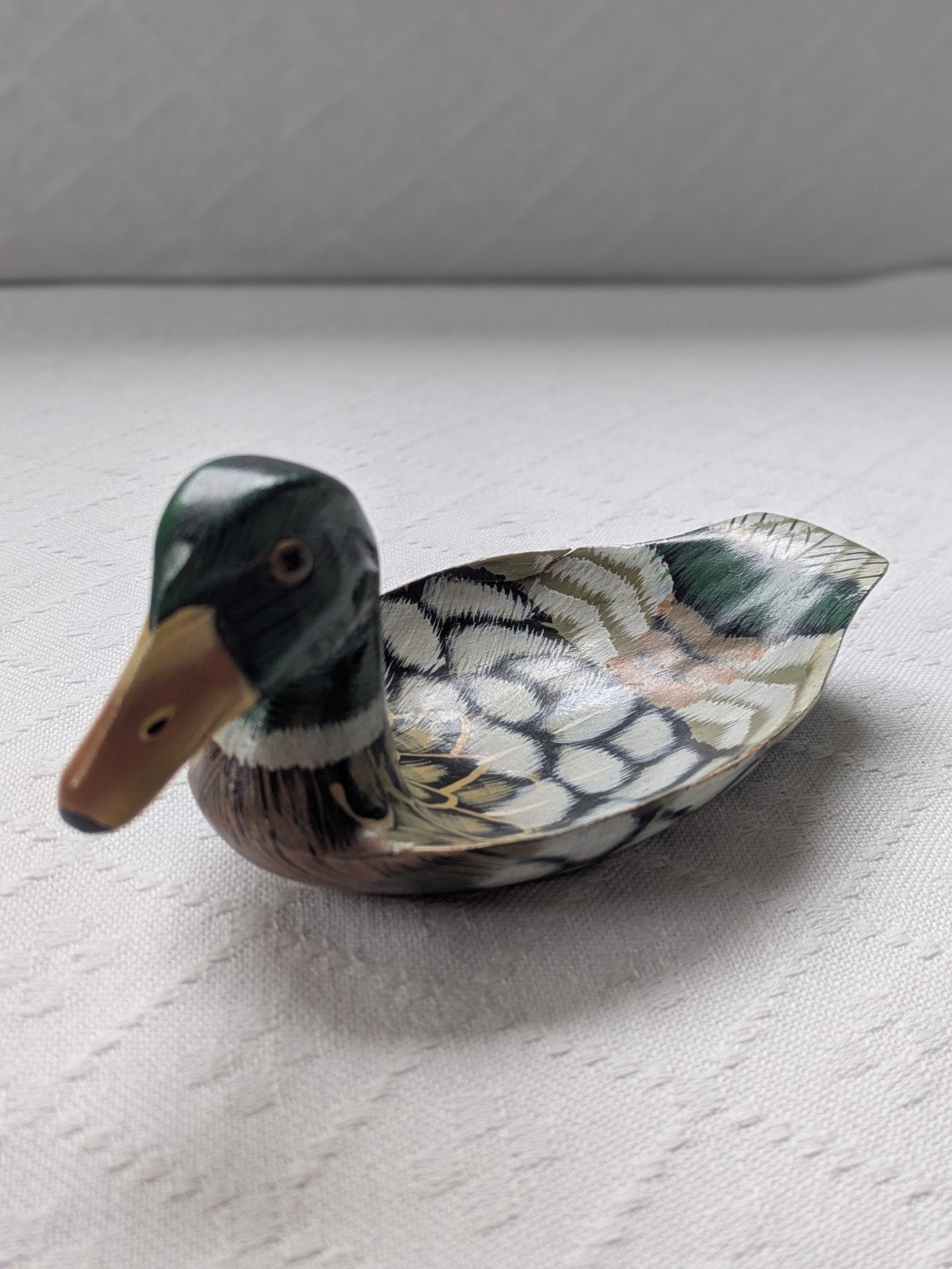 Decoratieve Houten Eend - Handgeschilderd, Ophalen of Verzenden
