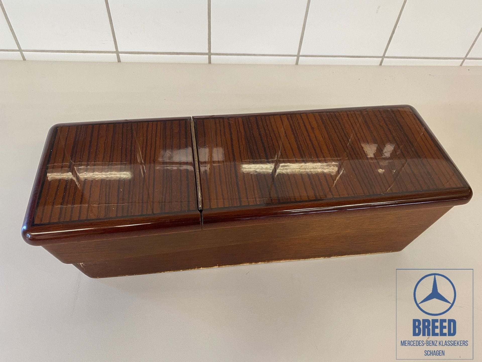 Opbergbox middenconsole Zebrano voor Mercedes-Benz W123, Auto-onderdelen, Interieur en Bekleding, Gebruikt, -, Ophalen of Verzenden