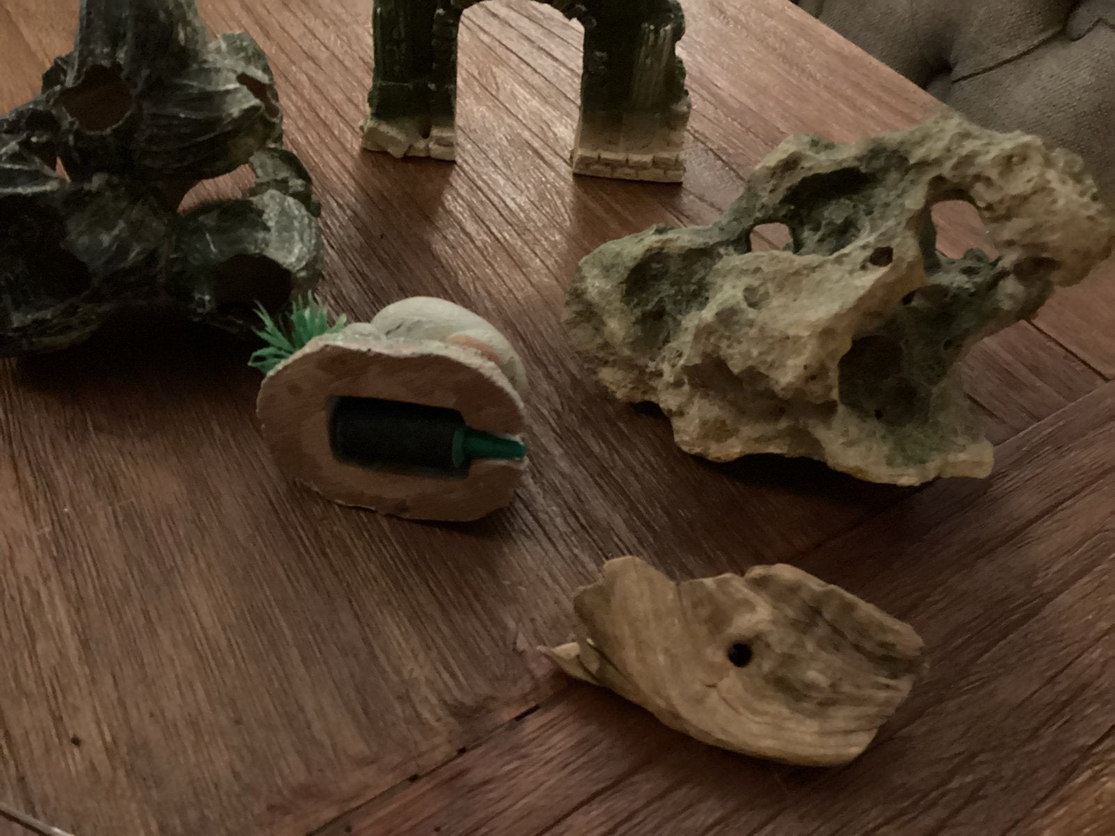 Aquarium decoratie div items, Ophalen