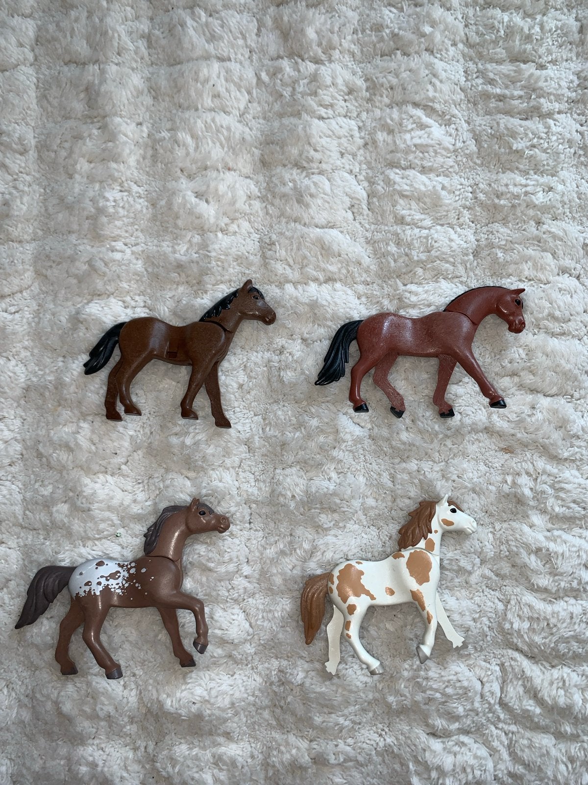 Playmobil paarden - set van 4, Kinderen en Baby's, Speelgoed | Playmobil, Gebruikt, Losse onderdelen, Ophalen of Verzenden, Country