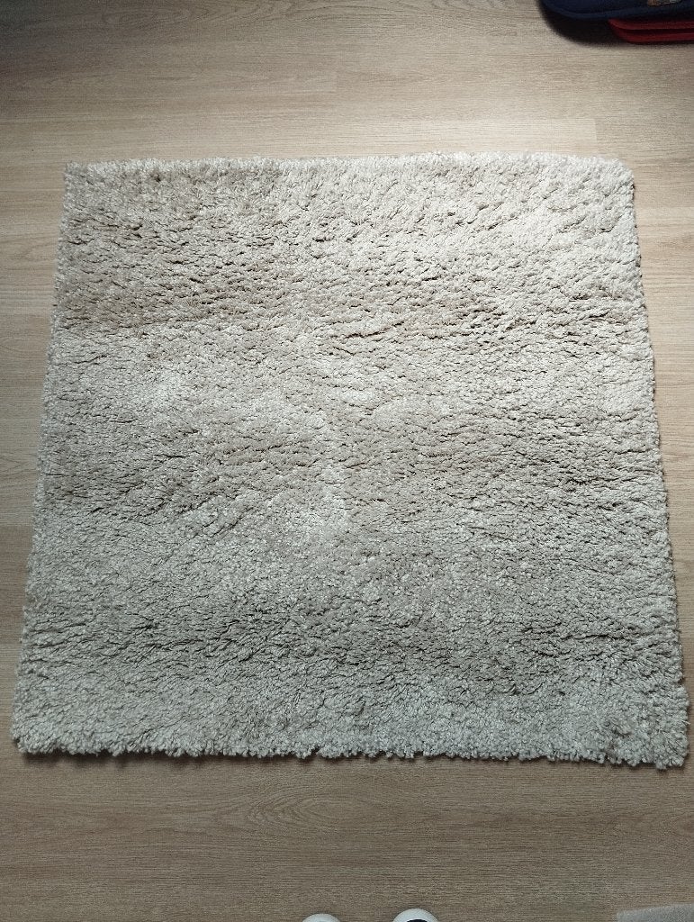 Vloerkleed karpet 1 x 1 m, Ophalen, 50 tot 100 cm, Beige, Vierkant