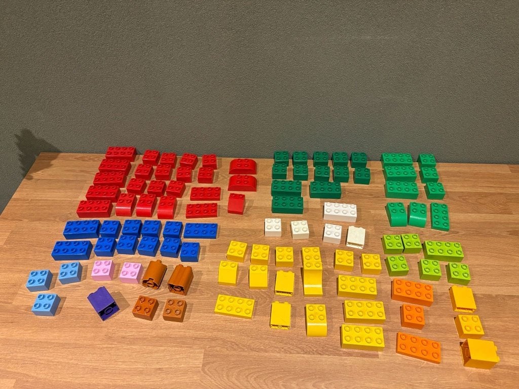 100 losse duplo stenen, Ophalen, Overige thema's, Zo goed als nieuw, Duplo