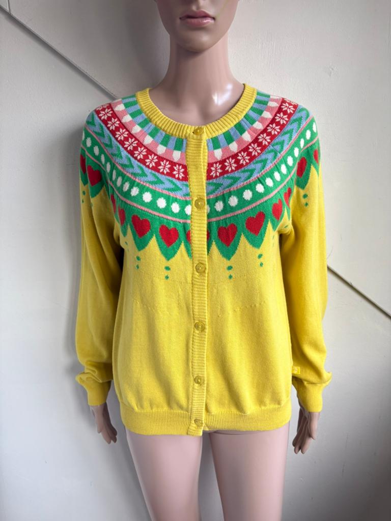 Danefae vest maat XS / S geel groen rood multicolor, Ophalen of Verzenden, Zo goed als nieuw, Maat 34 (XS) of kleiner, Geel
