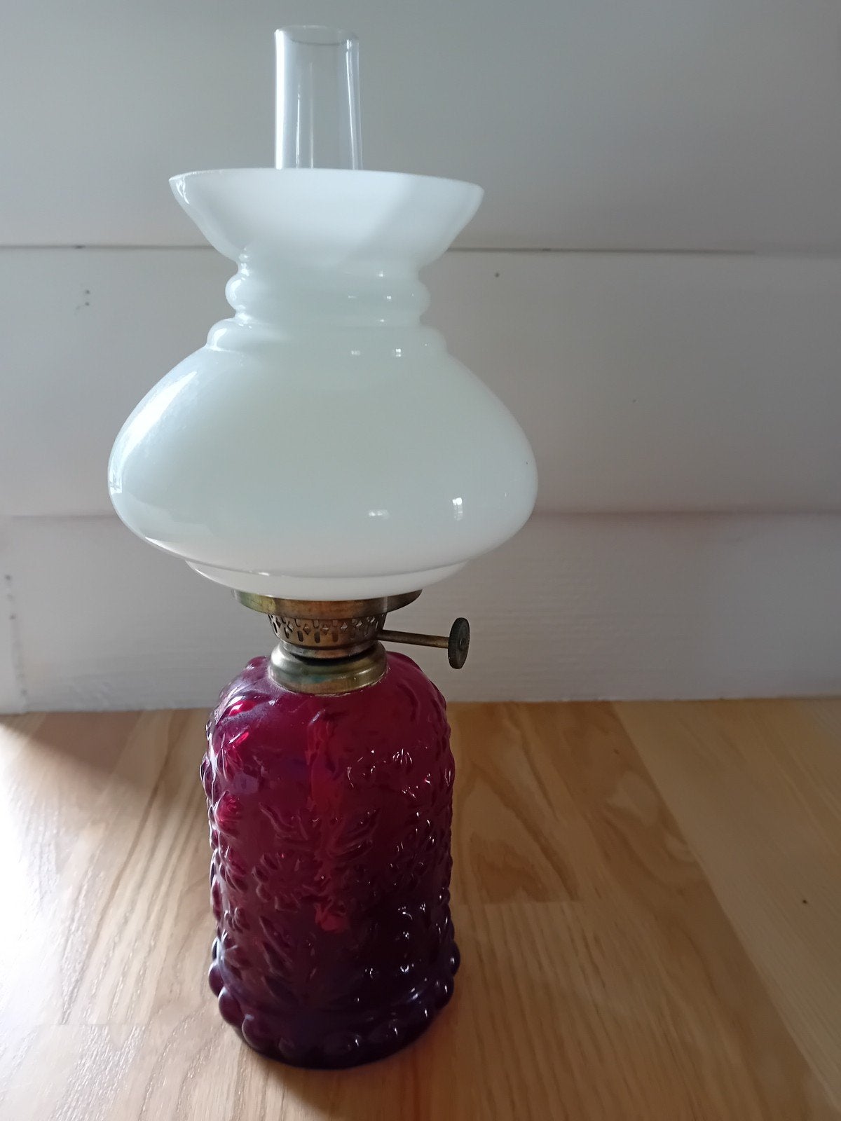 olielampje  glas rood, Ophalen