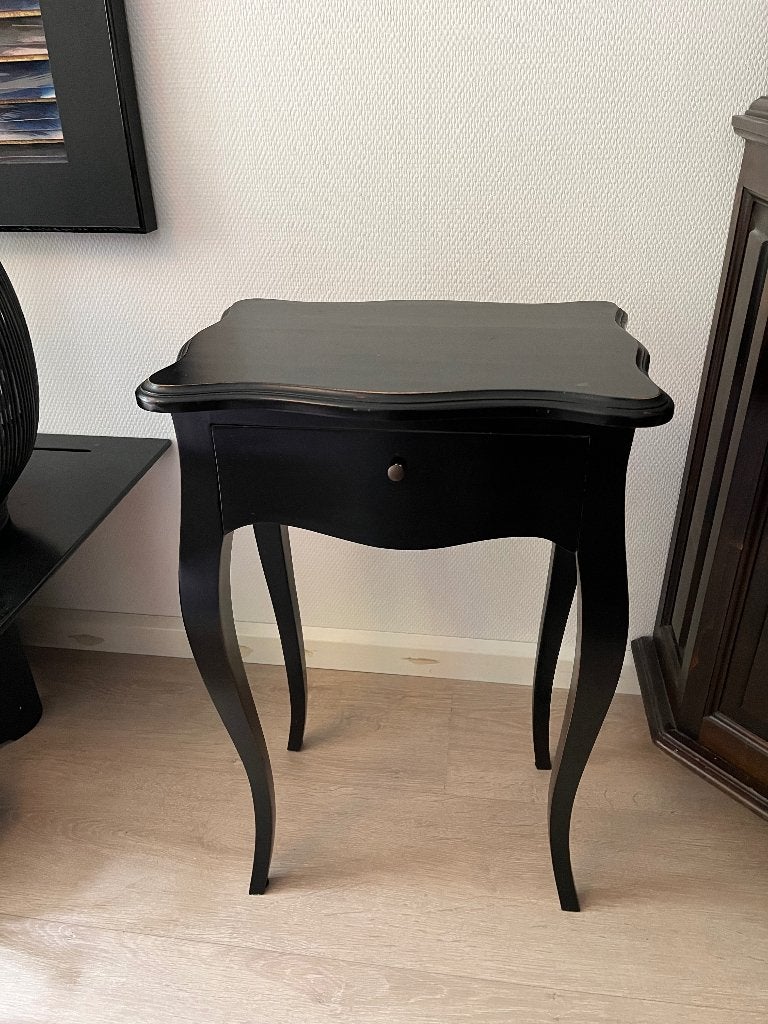 Bijzettafeltje met laadje, Minder dan 55 cm, Gebruikt, Hout, Ophalen