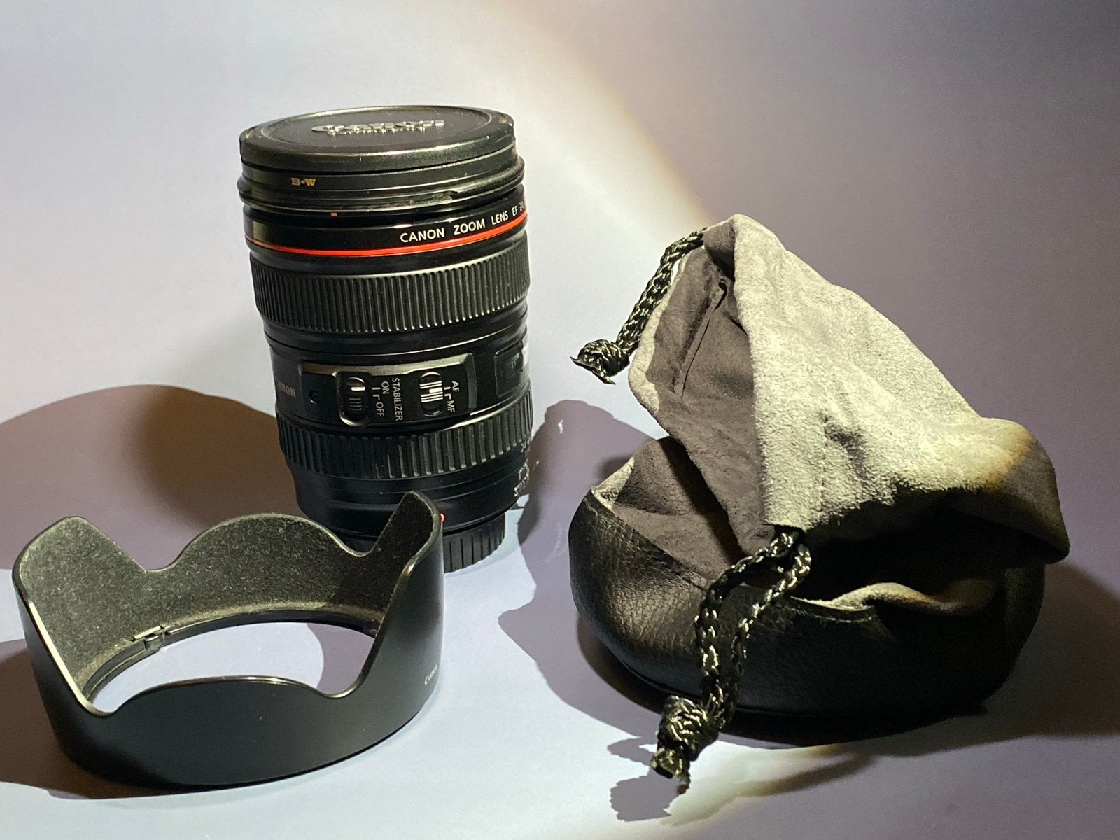 Canon Zoom Lens EF 24-105mm 1:4 L IS USM met B+W filter, Canon, Autofocus, Ophalen of Verzenden, Zo goed als nieuw