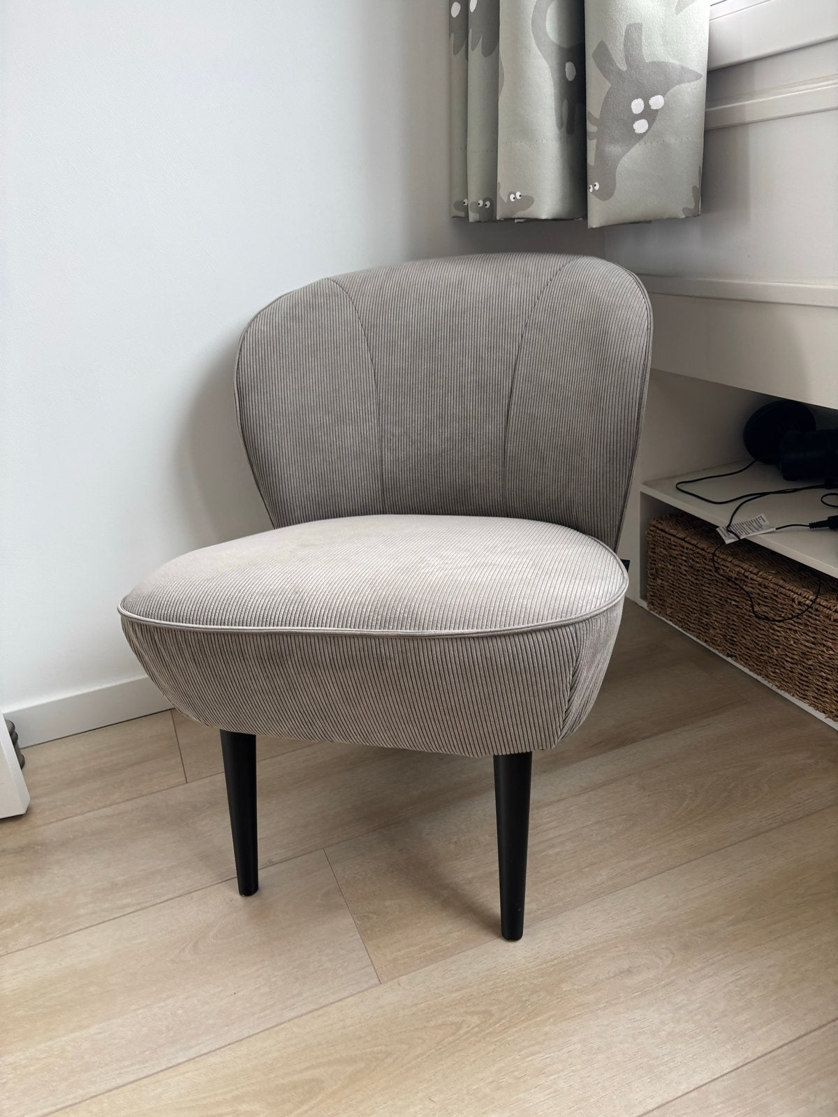 Fauteuil ribstof Woood (z.g.a.n), Ophalen, Zo goed als nieuw, Eén, Stof