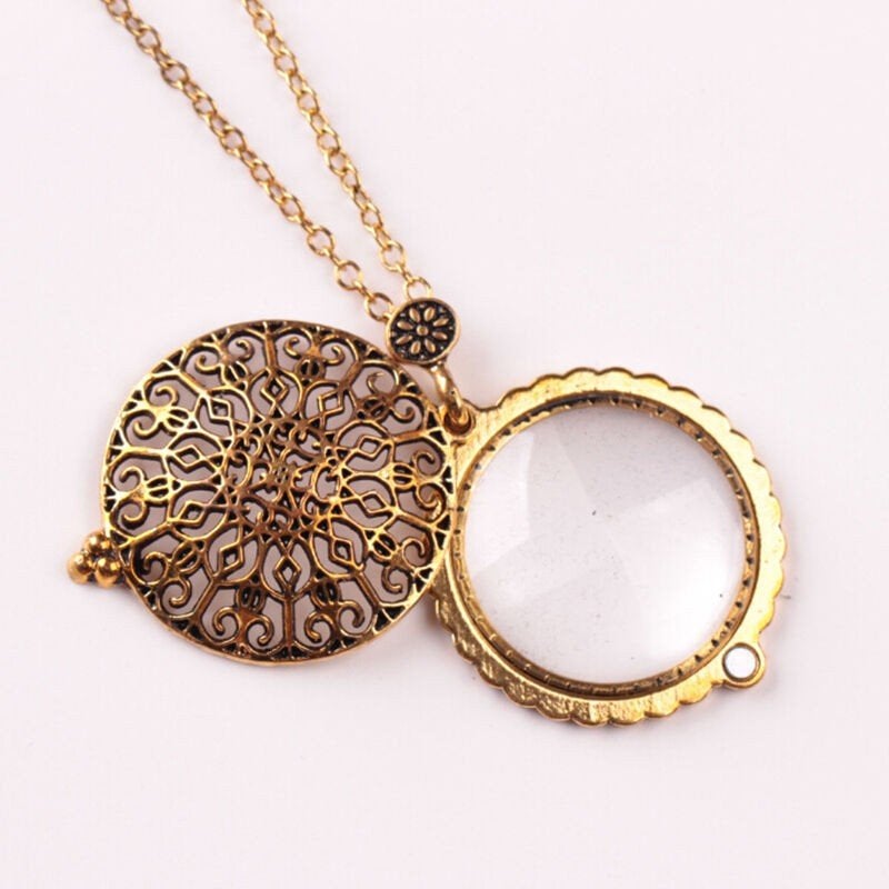 mooi goudkleurig vergrootglas aan ketting 60 cm., Ophalen of Verzenden, Nieuw, Vergrootglas of Loep