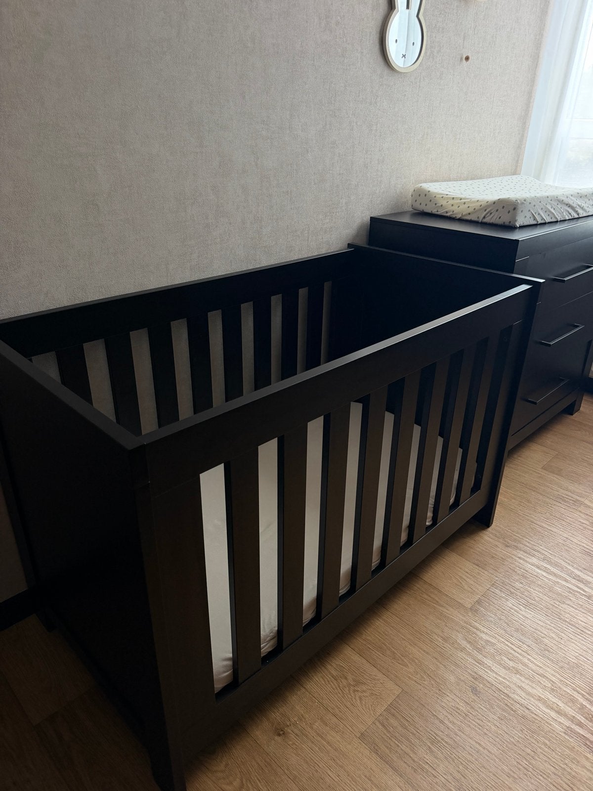 ledikant 60x120 met matras en toebehoren + Commode, Ophalen, Gebruikt, Minder dan 140 cm, Matras