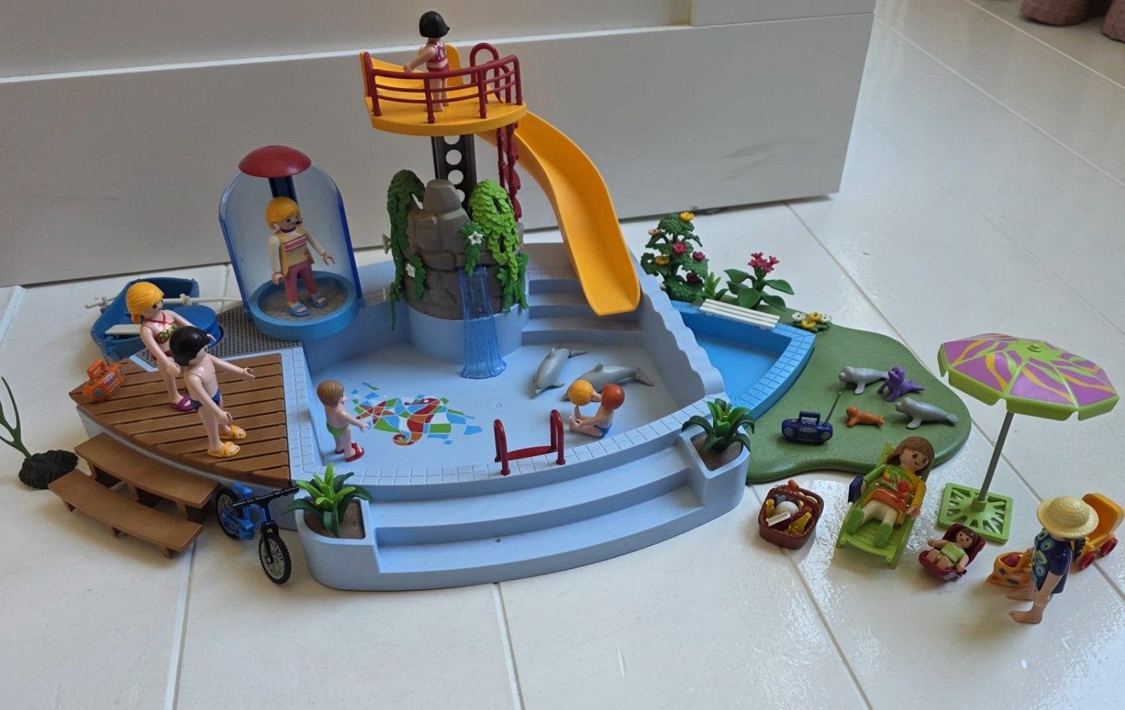 Playmobil Openlucht Zwembad Set, Kinderen en Baby's, Speelgoed | Playmobil, Ophalen, Gebruikt, Complete set, Overige typen