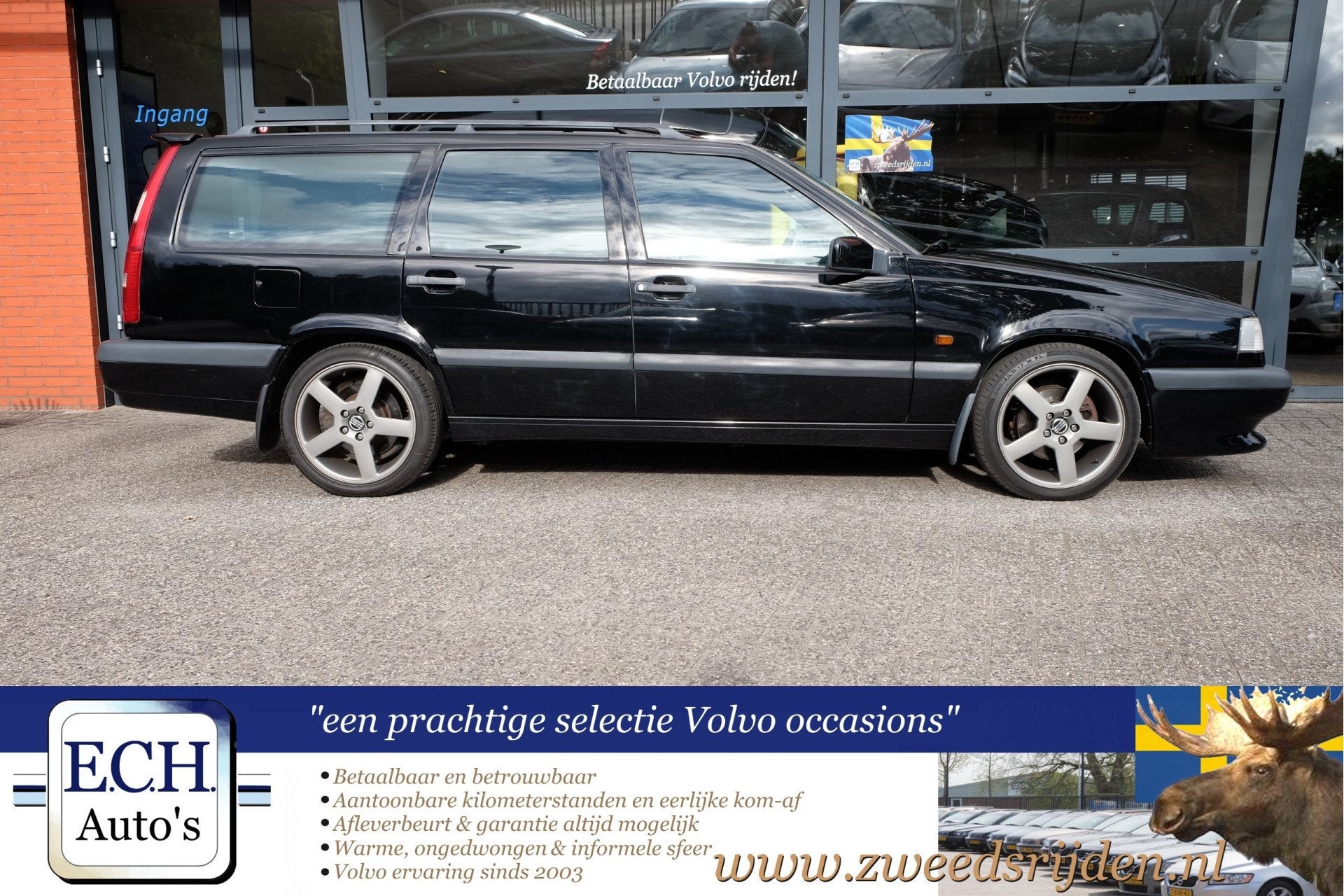 Volvo 850 T5-R Automaat, Schuifdak, gerestaureerd (bj 1994), Met garantie (alle), Zwart, 10 km/l, Stoelverwarming